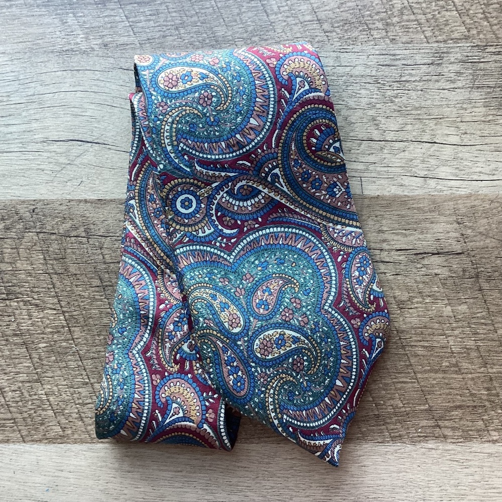 Vintage Thornhill menswear multicolored paisley silk necktie Men’s Tie Classic